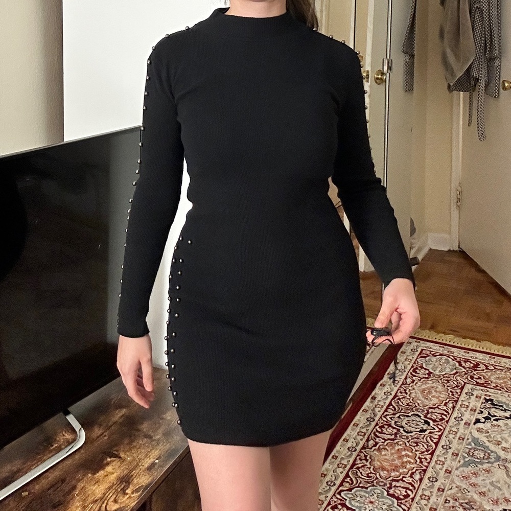 Mini Black Sweater Dress Perfect for Fall/Winter Size XS